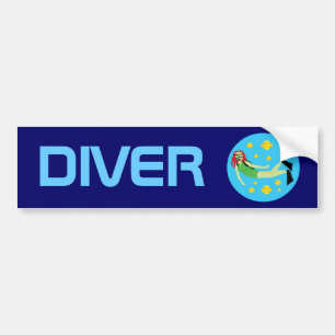Scuba Diver Bumpersticker