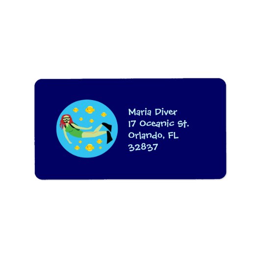 Scuba Diver Etiket (Voorkant)