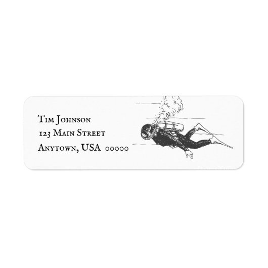 Scuba Diver Etiket (Voorkant)