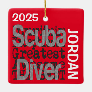 Scuba Diver Extraordinaire CUSTOM Keramisch Ornament