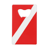 Scuba Diver Flag Kredietkaart Flessenopener (Voorkant)