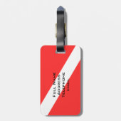 SCUBA DIVER FLAG PERSONAL BAGAGELABEL (Achterkant verticaal)