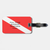 SCUBA DIVER FLAG PERSONAL BAGAGELABEL (Achterkant horizontaal)