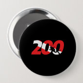 Scuba Diver Gift - 200th Dive - Diver Down Diving Ronde Button 4,0 Cm (Voorkant /achterkant)