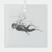 Scuba Diver Glas Ornament (Voorkant)