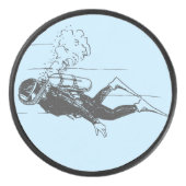 Scuba Diver Hockey Puck (Voorkant)
