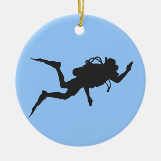 Scuba Diver Keramisch Ornament (Voorkant)