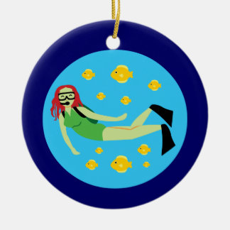Scuba Diver Keramisch Ornament
