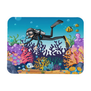 Scuba Diver magnet Magneet