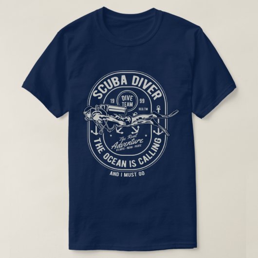 Scuba Diver Mannen T-Shirt (Design voorkant)
