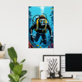 Scuba Diver Poster (Thuiskantoor)