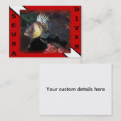 Scuba Diver Rockfish - Carte de visite (Devant / Derrière)