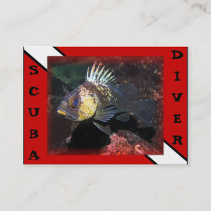 Scuba Diver Rockfish - Carte de visite