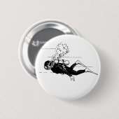Scuba Diver Ronde Button 5,7 Cm (Voorkant /achterkant)
