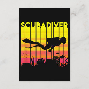 Scuba Diver Silhouette Diving Zee Diver Informatiekaartje