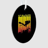 Scuba Diver Silhouette Diving Zee Diver Ornament (voorkant)