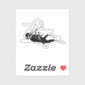 Scuba Diver Sticker (Vel)