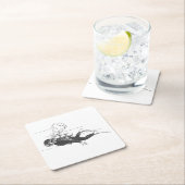 Scuba Diver Vierkante Kartonnen Onderzetter (Insitu)