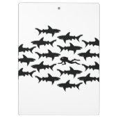 Scuba Diver zwemmen met een Sharks School Klembord (Achterkant)