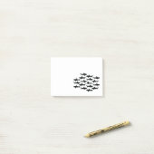 Scuba Diver zwemmen met een Sharks School Post-it® Notes (Op bureau)