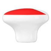 scuba divers markeren rood diagonaal duvelsymbool keramische knop (Zijkant)