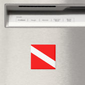 scuba divers markeren rood diagonaal duvelsymbool magneet (Insitu (Vaatwasser))