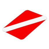 scuba divers markeren rood diagonaal duvelsymbool magneet (Linkerzijde)