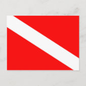 scuba divers vlag briefkaart (Voorkant)