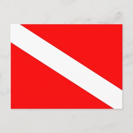 scuba divers vlag briefkaart (Voorkant)