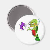 Scuba Diving Alien Magneet (Voorkant / Achterkant)