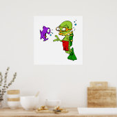 Scuba Diving Alien Poster (Keuken)