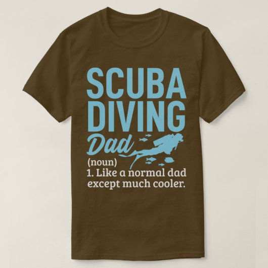 Scuba Diving Dad Definition Fathers Day Divers Fun T-shirt (Design voorkant)