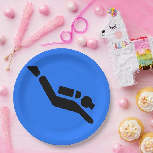 Scuba Diving Design Paper Party-Bord Papieren Bordje (Feest)