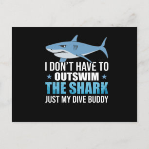 Scuba Diving Diver Shark Dive Ocean Briefkaart