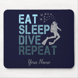 Scuba Diving Eat Sleep Dive Repeteren gezegde Muismat