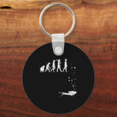 Scuba Diving Evolution Funny Diver Gift Di Sleutelhanger (Voorkant)