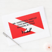Scuba Diving Flag Return Address Label (Envelop)