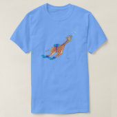 Scuba Diving Giraffe Waterverf T-shirt (Design voorkant)