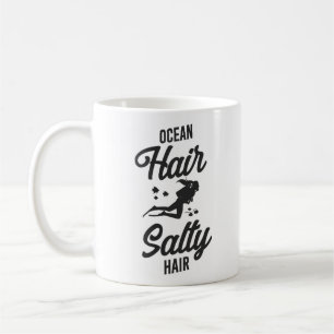 Scuba Diving Girl Ocean Air Salty Hair Koffiemok