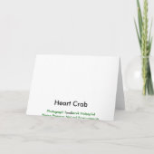 Scuba Diving Heart Crab - Kaart (Achterkant)
