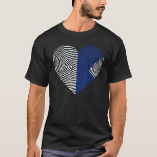Scuba Diving Humor Diver Down Blauwe Vlag Hart Vin T-shirt