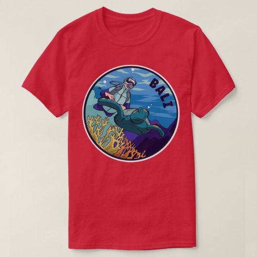 Scuba Diving In Bali T-shirt (Design voorkant)