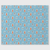 Scuba Diving Pattern - Cute Scuba Theme Cadeaupapier (Vlak)