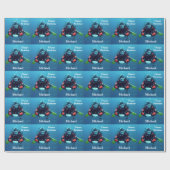 Scuba Diving Personalized Birthday Gift Cadeaupapier (Vlak)