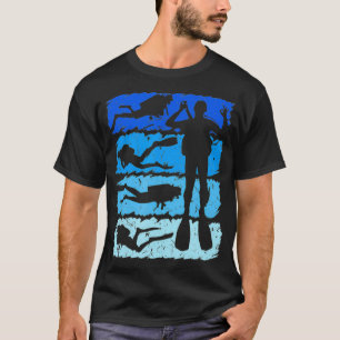 Scuba Diving  Retro Scuba Diver Dive T-shirt