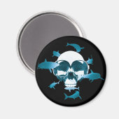 Scuba Diving Skull en Sharhic Design Magneet (Voorkant / Achterkant)