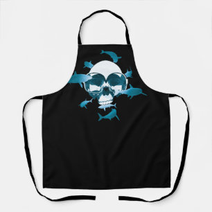 Scuba Diving Skull en Sharhic Design Schort
