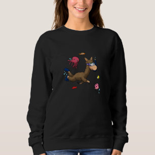 Scuba Diving Snorkeling Llama Squid Octopus Jellyf Trui