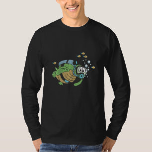 Scuba Diving Snorkeling Turtle Fish Tortoise Ocean T-shirt