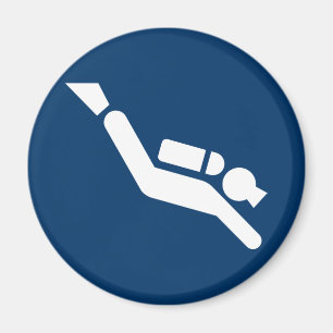 Scuba Diving Symbol Magnet Magneet
